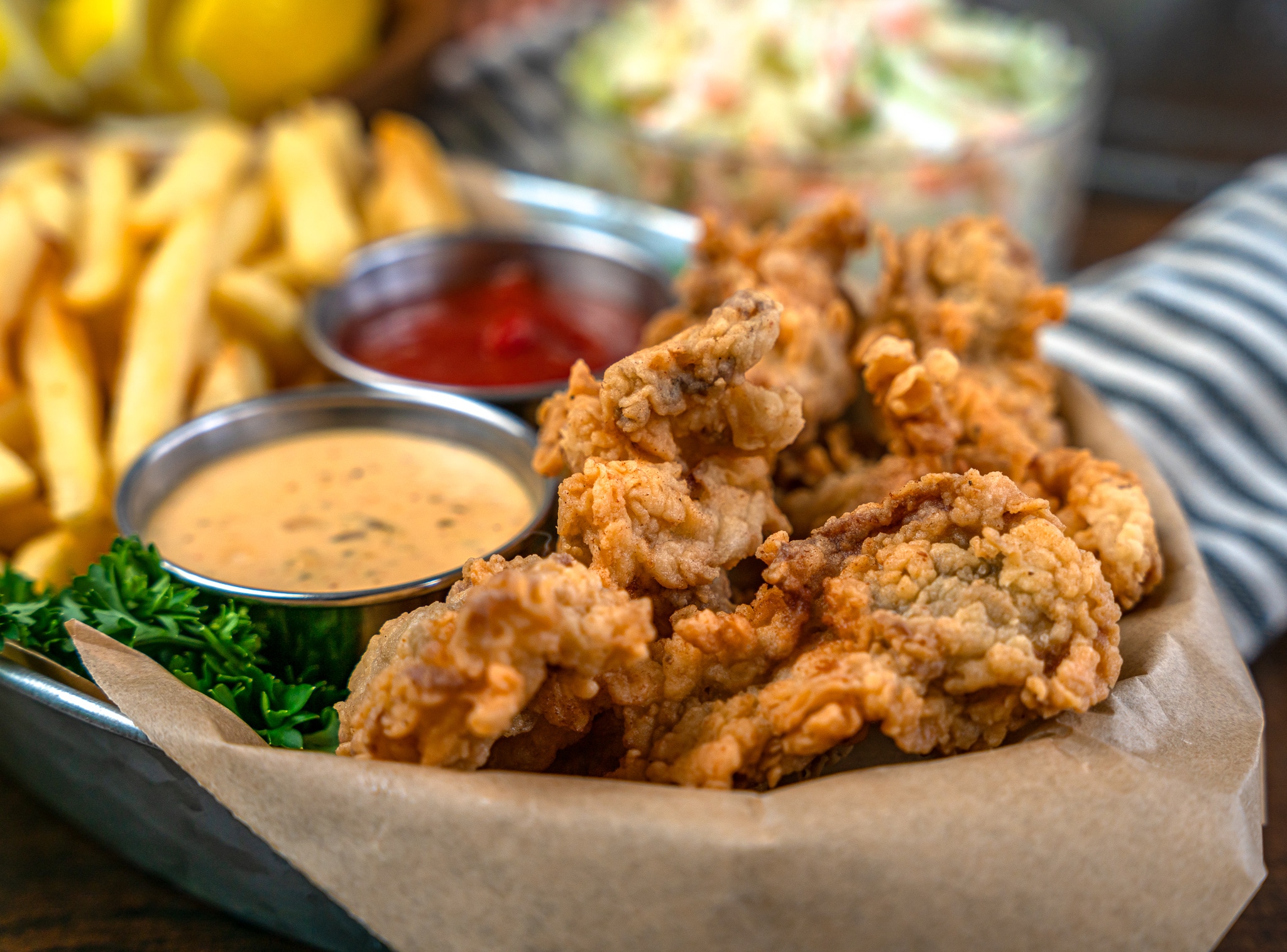 Deep Fried Oysters with Remoulade Dipping Sauce Grilling 24x7