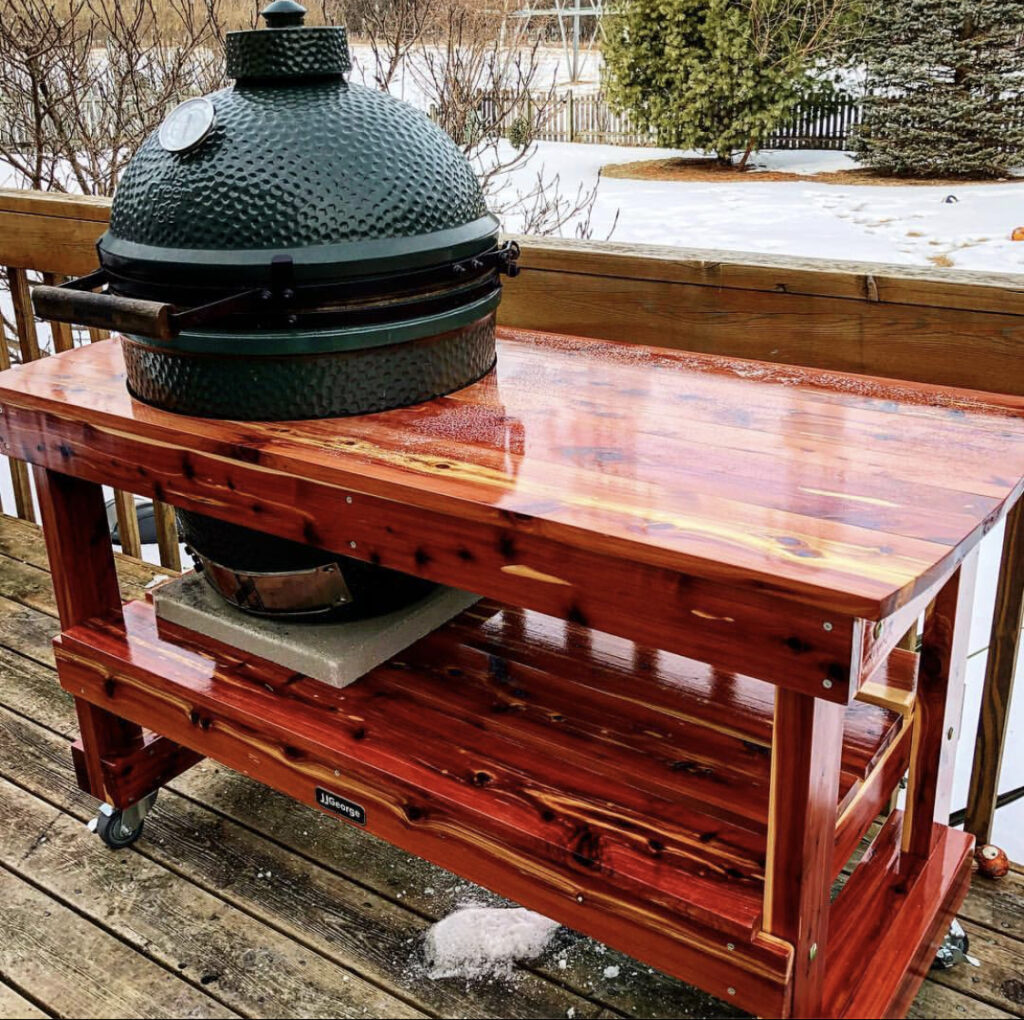 Kamado table diy plans Wooden Craft