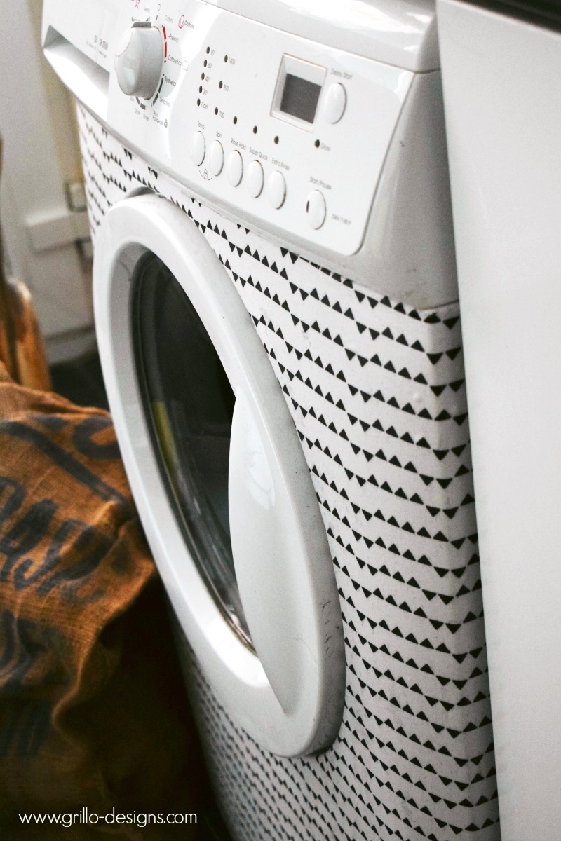 Fabric Fun Washing Machine Makeover • Grillo Designs