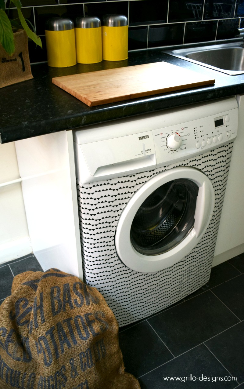 Fabric Fun Washing Machine Makeover • Grillo Designs