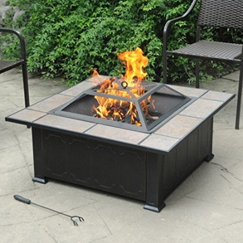 Attractive Ceramic Tile Top Durable RustResistant Antique Bronze Fire