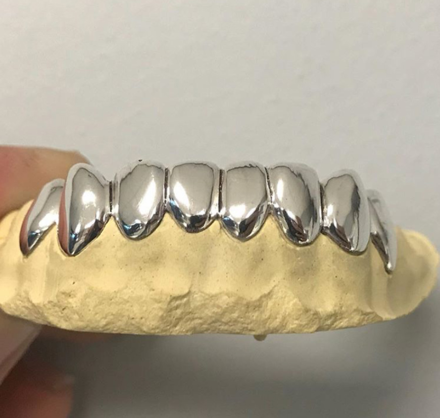 10K Solid Gold 8 Top or 8 Bottom Grillz Pro