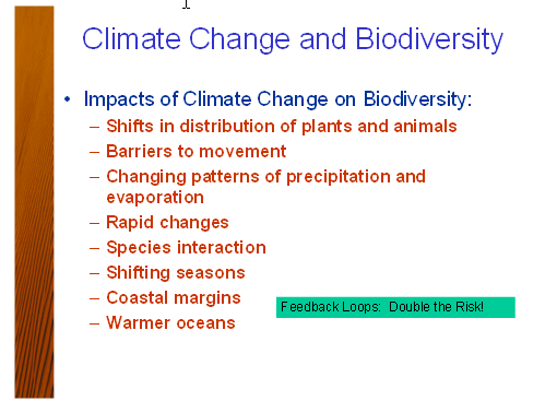 Land use change, climate change and biodiversity