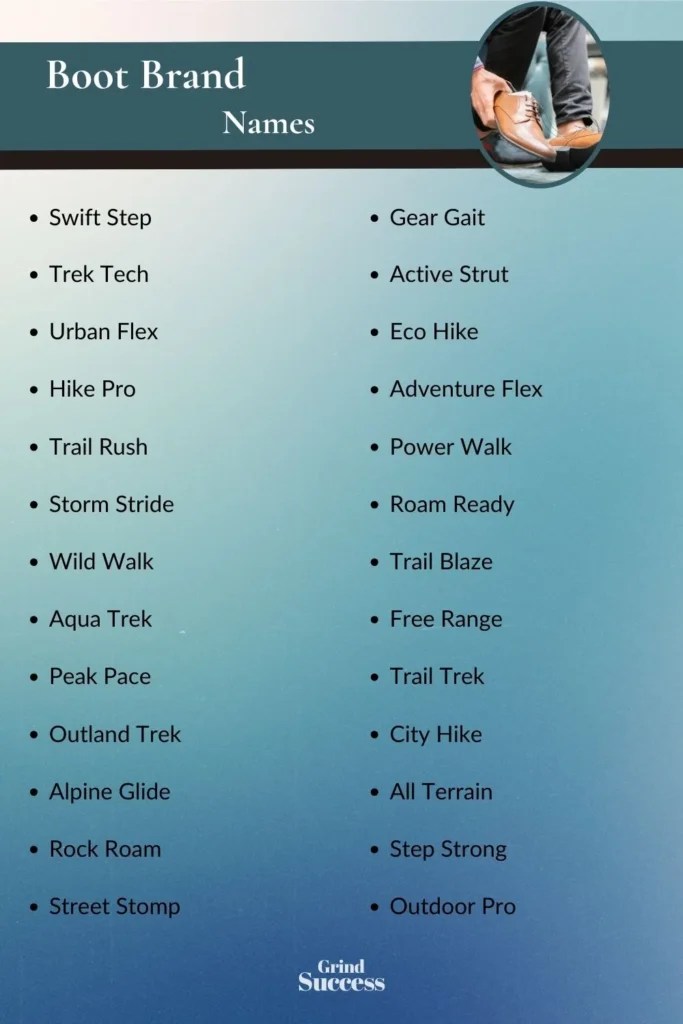 900+ Good Ideas for Boot Brand Names [2024] RankFame