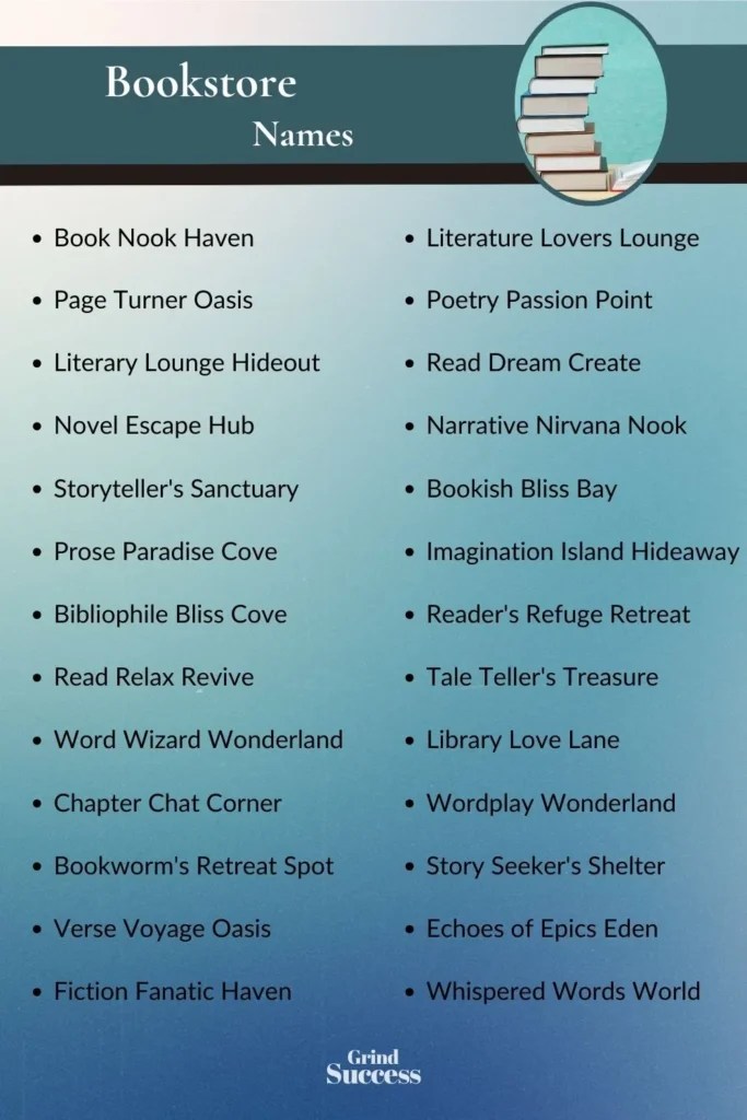 720 Catchy Bookstore Name Ideas + Generator [2024]