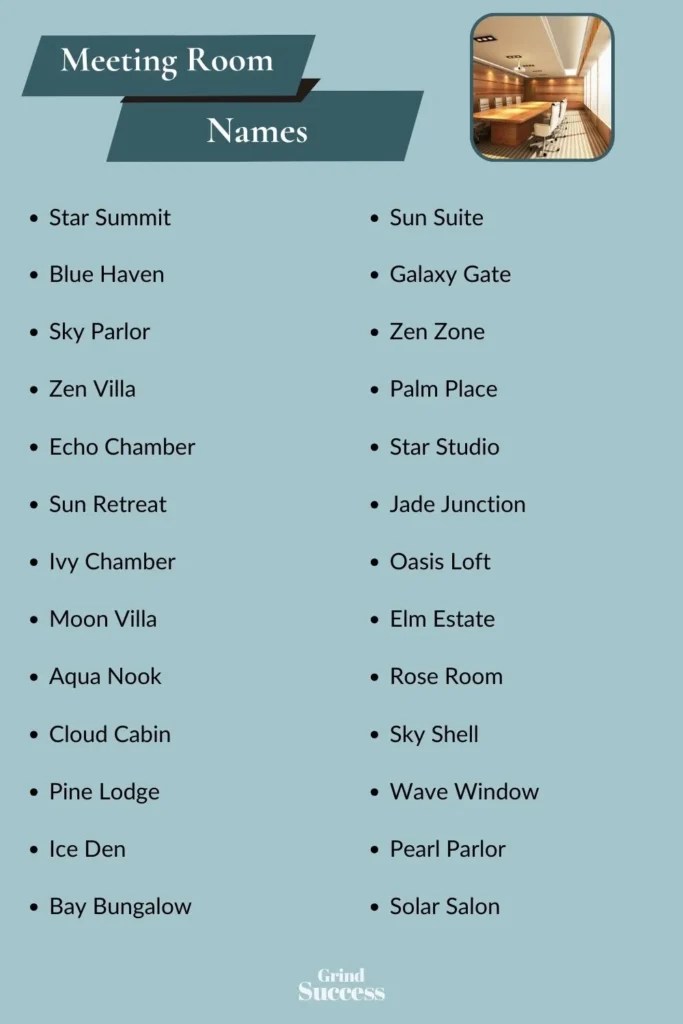 800+ Catchy Meeting Room Names & Ideas For Your Brand