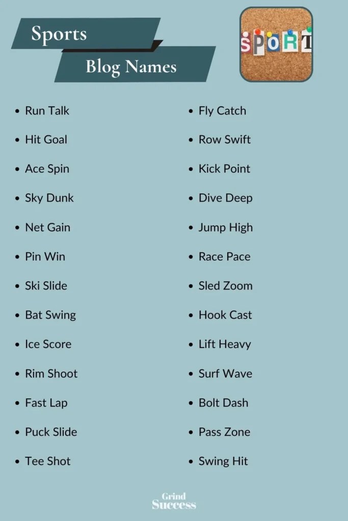 Sports Blog Names 980+ Cool Sports Blog Name Ideas [2024]