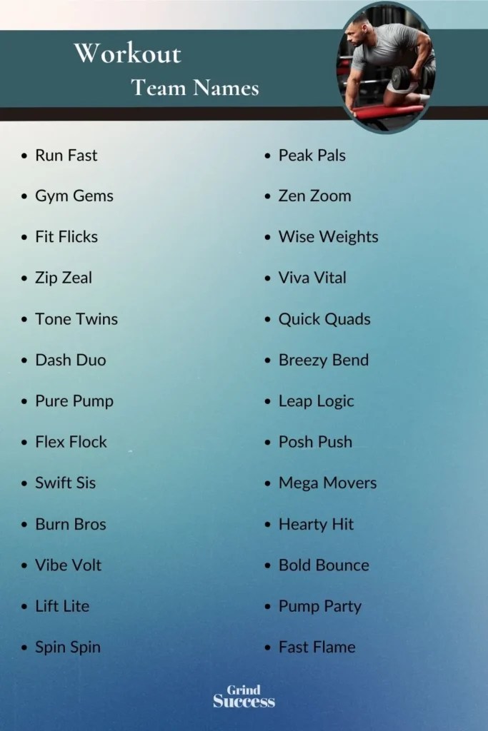 768 Catchy Fitness Team Name Ideas + Generator [2024]