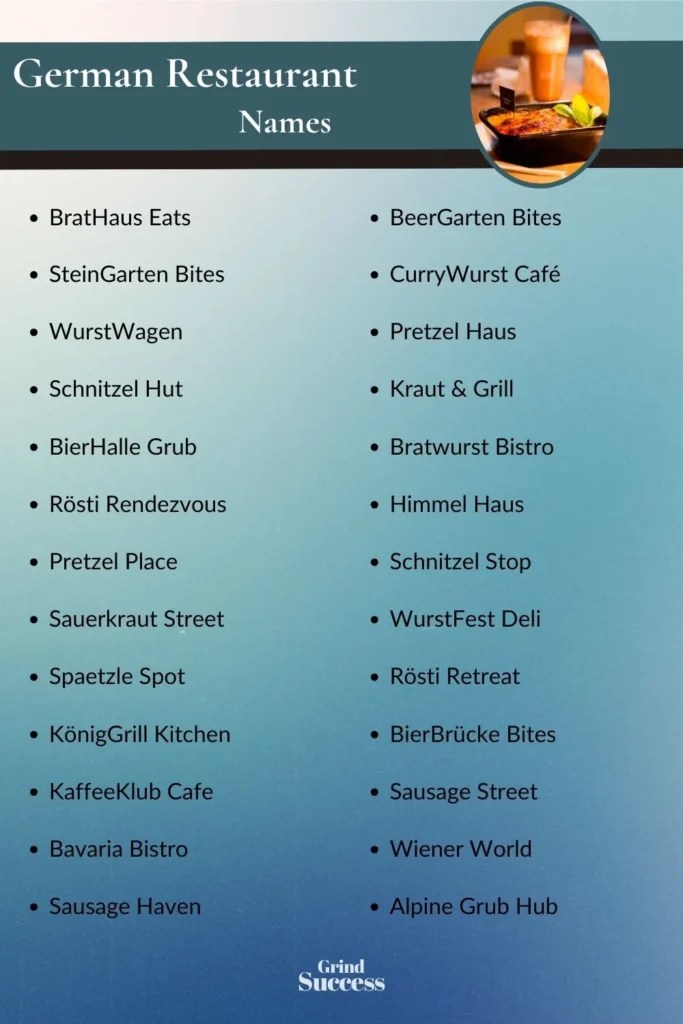 900 German Restaurant Name Ideas + Generator [2024]