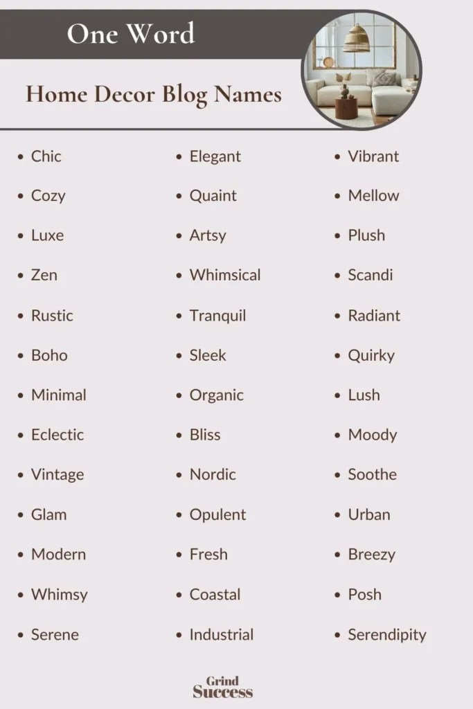 795+ Cool Home Decor Blog Names & Ideas To Start [2024]