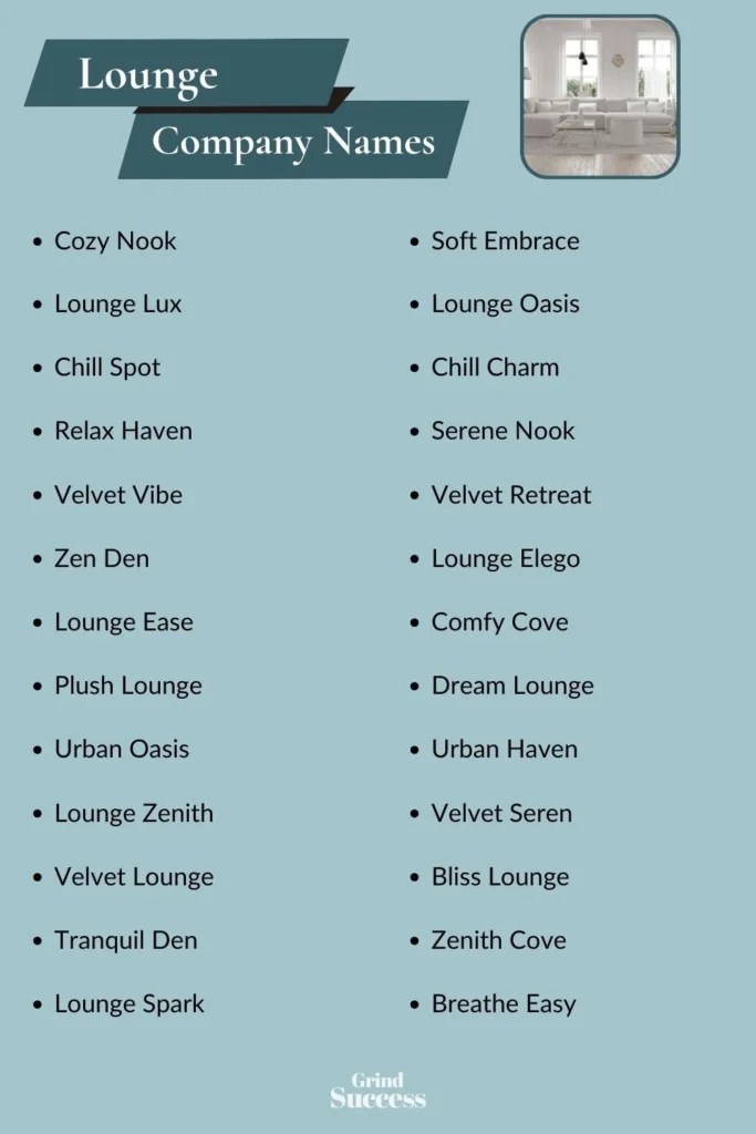 700 Lounge Business Name Ideas + Generator [2024]
