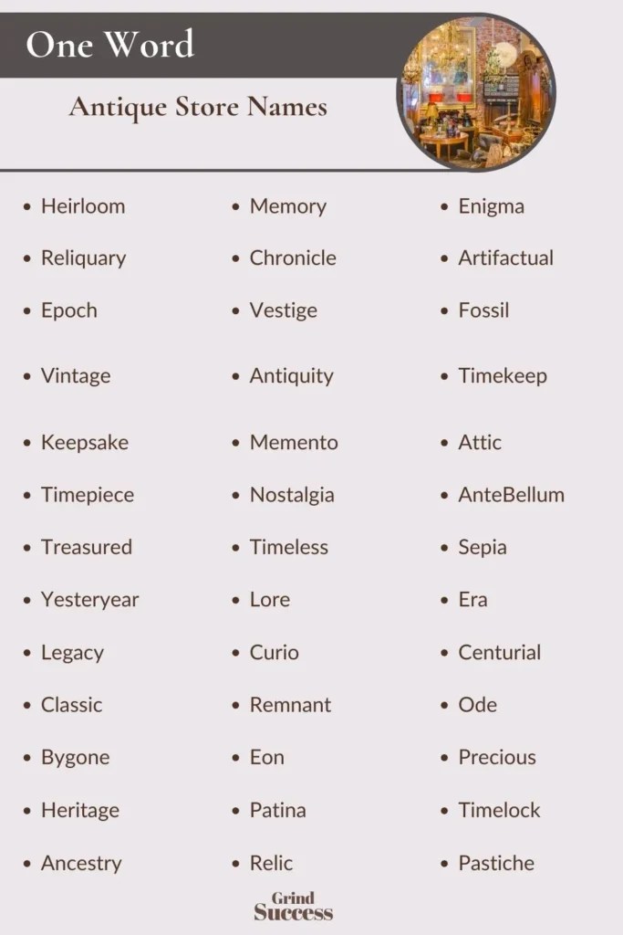 999 Catchy Antique Store Name Ideas + Generator [2024]