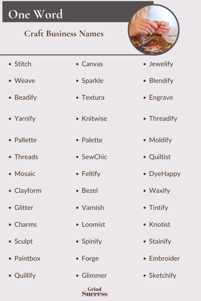 999 Craft Business Name Ideas + Generator [2024]
