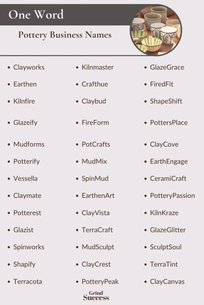 999 Pottery Business Name Ideas + Generator [2024]