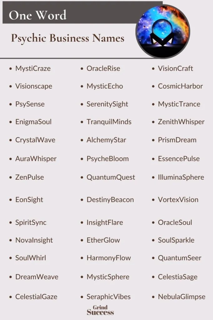 900 Psychic Business Name Ideas + Generator [2024]