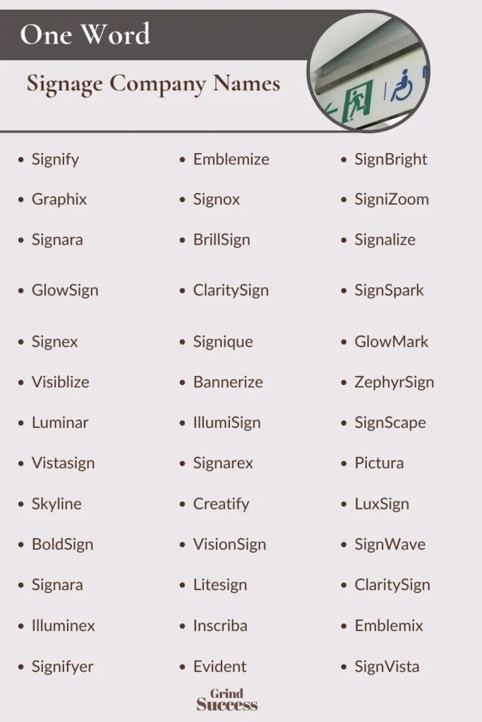 800 Signage Company Name Ideas + Generator [2024]