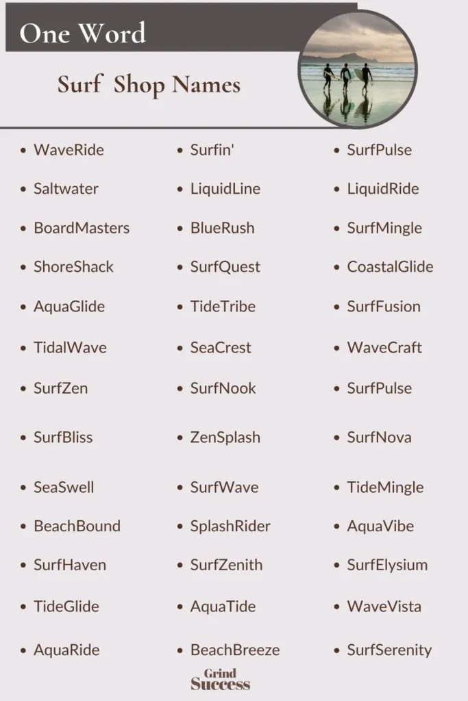 900 Surf Shop Name Ideas + Generator [2024]