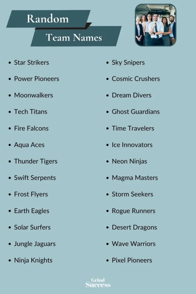 485 Catchy Random Team Name Ideas + Generator [2024]