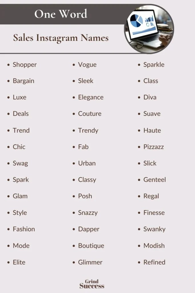 405+ Good Sales Instagram Names Ideas To Attract [2024]