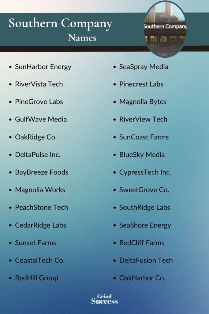 900 Southern Business Name Ideas + Generator [2024]