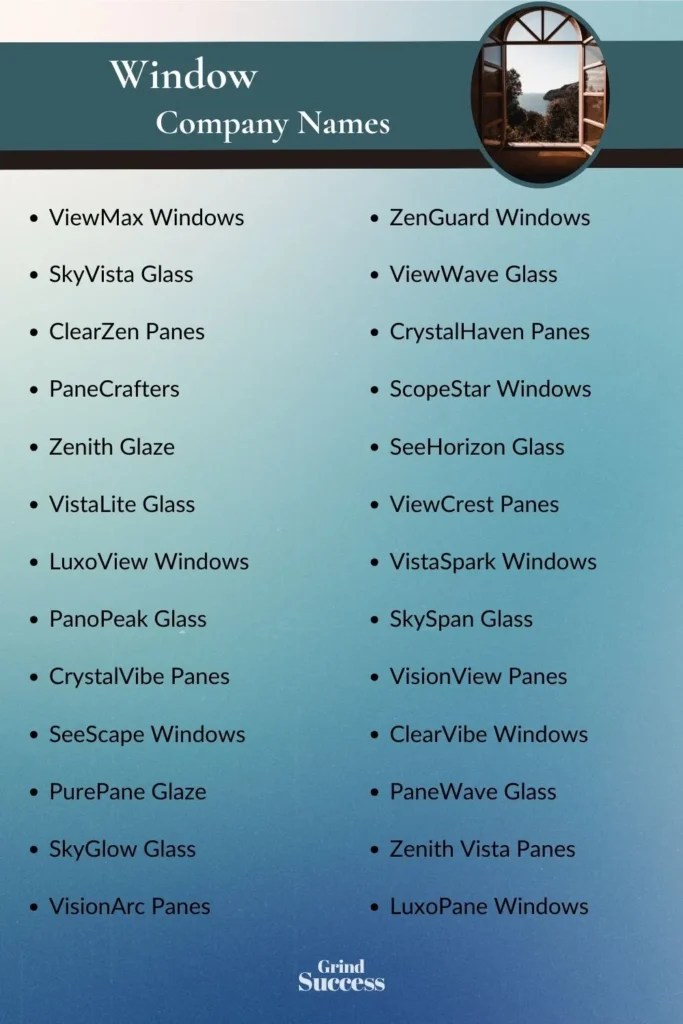 810+ Best Window Company Name Ideas [2025]
