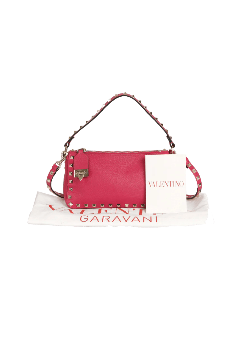 BOLSA VALENTINO ROCKSTUD POCHETTE ROSA ORIGINAL Gringa