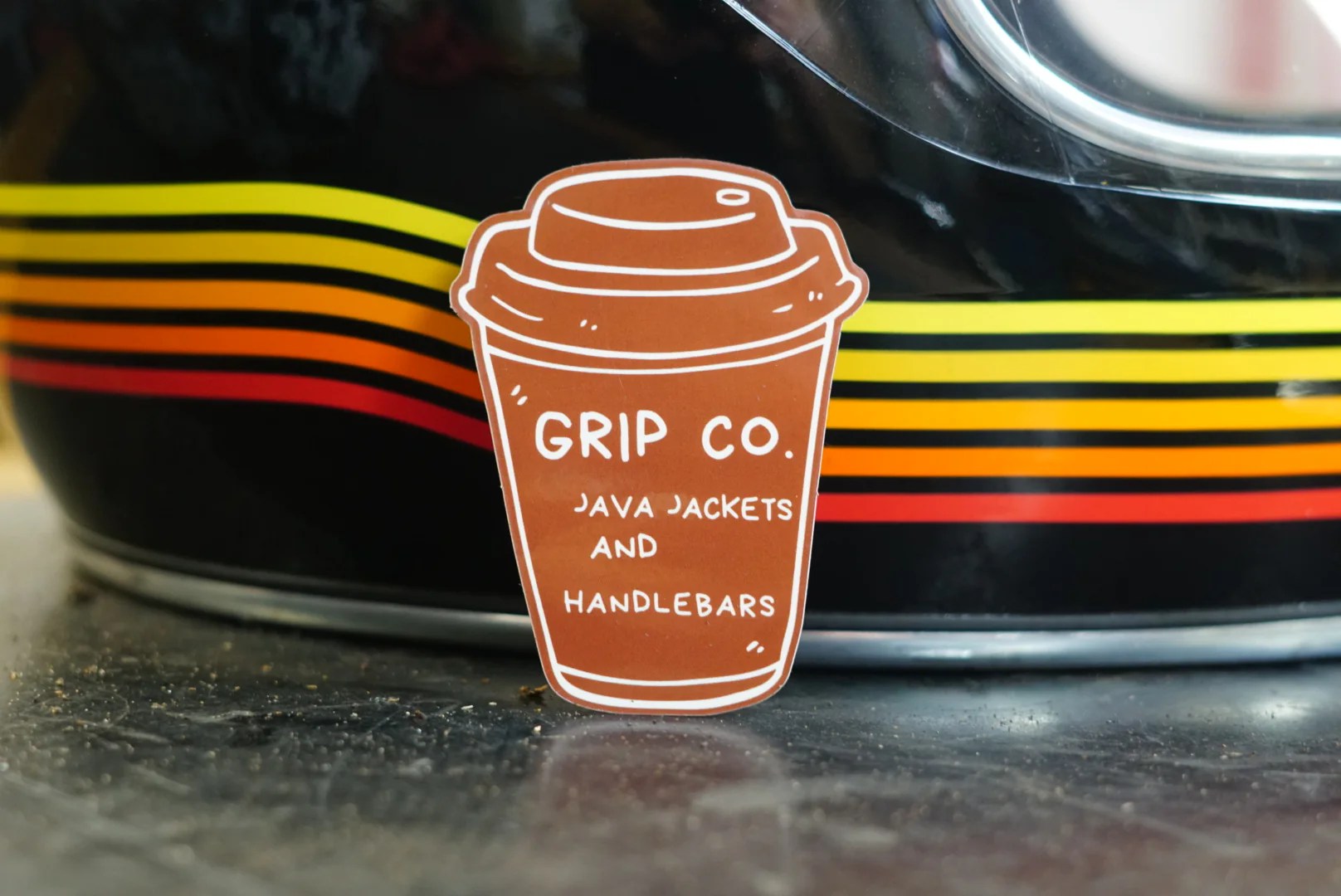 Sticker Java jacket and handlebars Grip Coffee & Cycle