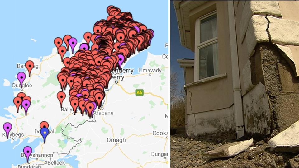 Map shows shocking extent of Mica homes as families march on Dáil Gript