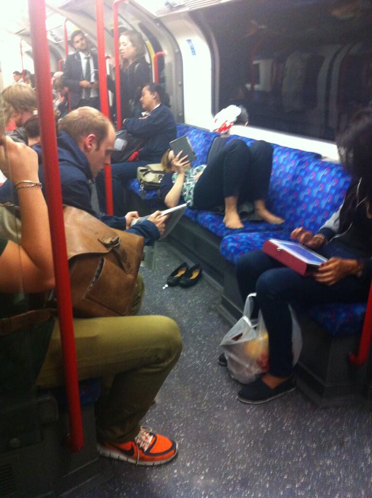 This is the ultimate "how to be a jerk on public transit" photo | Grist