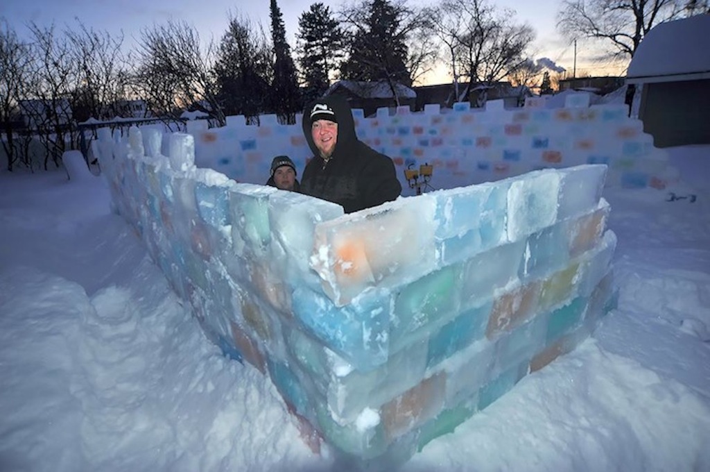This is the coolest ice fort we've ever seen Grist