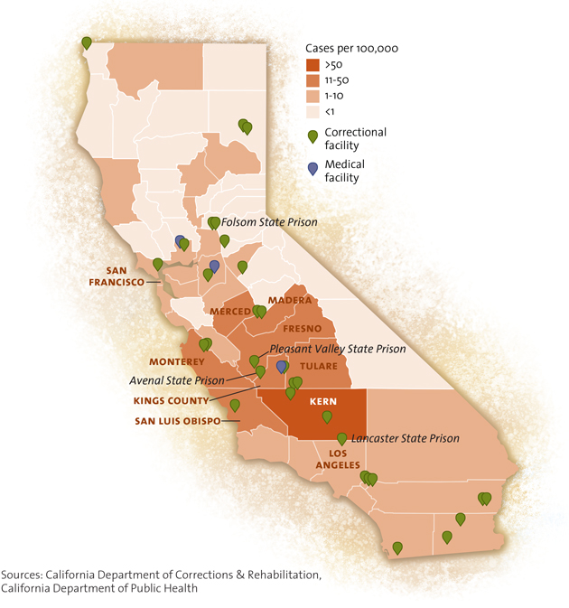 Valley fever is taking a toll on California prisoners and it's the