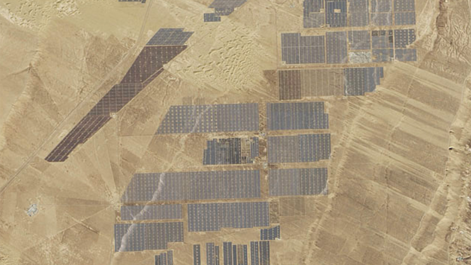 Here's what the world's biggest solar farm looks like from space Grist