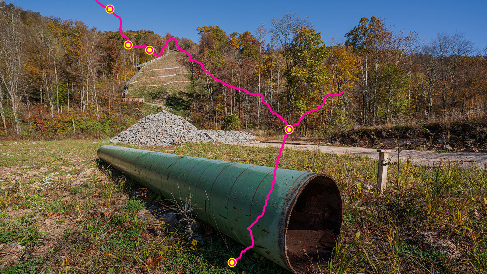 Tracing the path of the proposed 600mile Atlantic Coast Pipeline