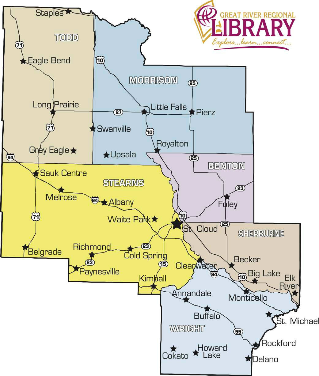 Service Area Map Great River Regional Library