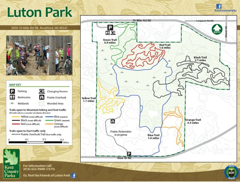 Luton Park's Wooded Trails are a for Bikers and Hikers of all