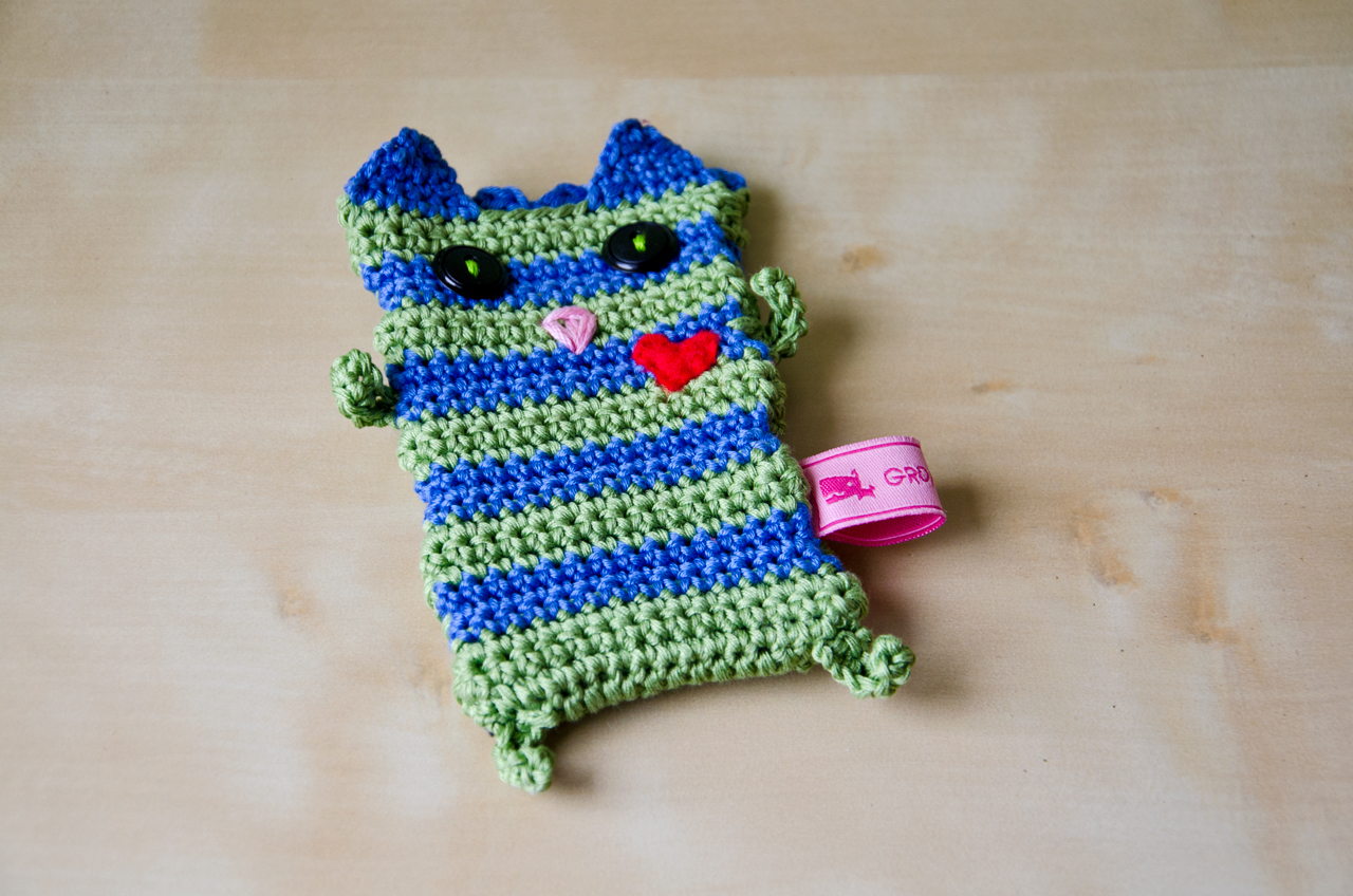Frau Eule und Herr Miau Eule Amigurumi und Katze