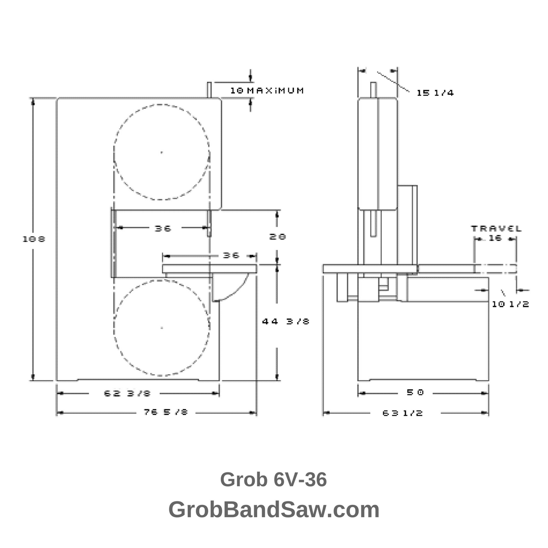 Grob 6V36 36" Vertical Band Saw The Tool Mart Inc