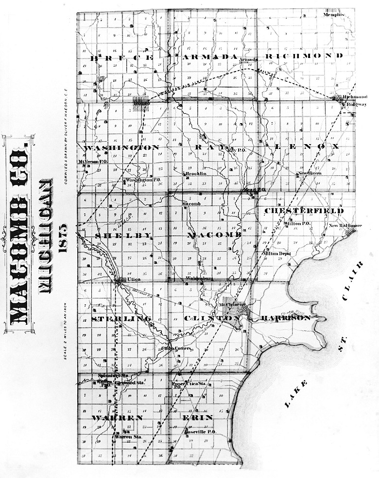 Old Center Line & Warren Twp. Street Maps