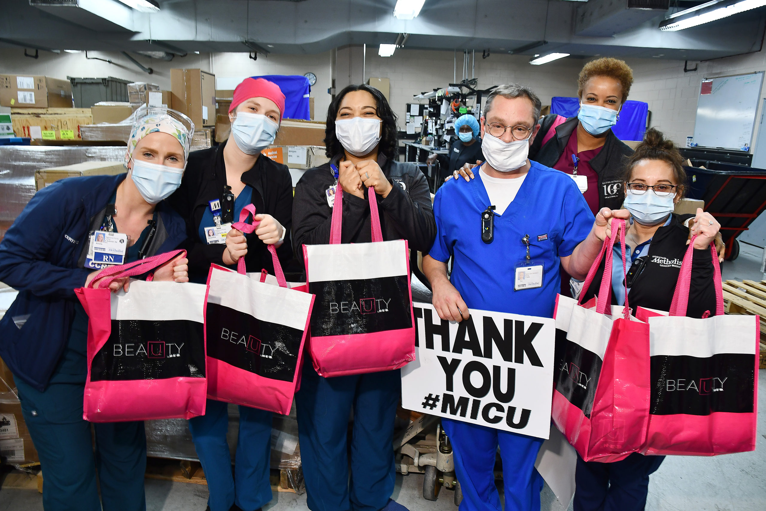 HEB Surprises Hospital Workers Across Texas with Gift Bags of Beauty