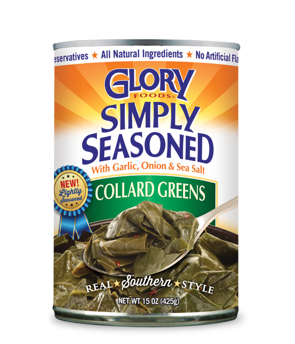 Buy Glory Foods Simply Seasoned Collard Greens, 15 Oz Online Bulk