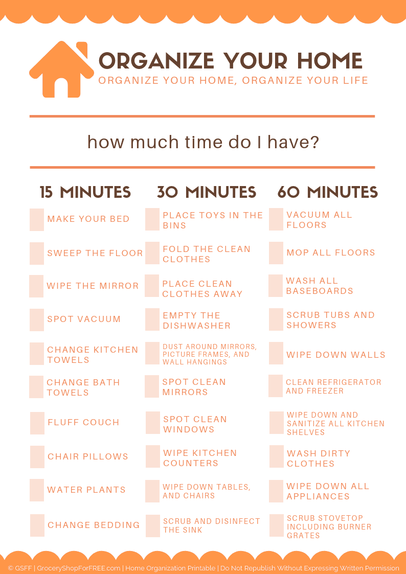 Home Organization Checklist