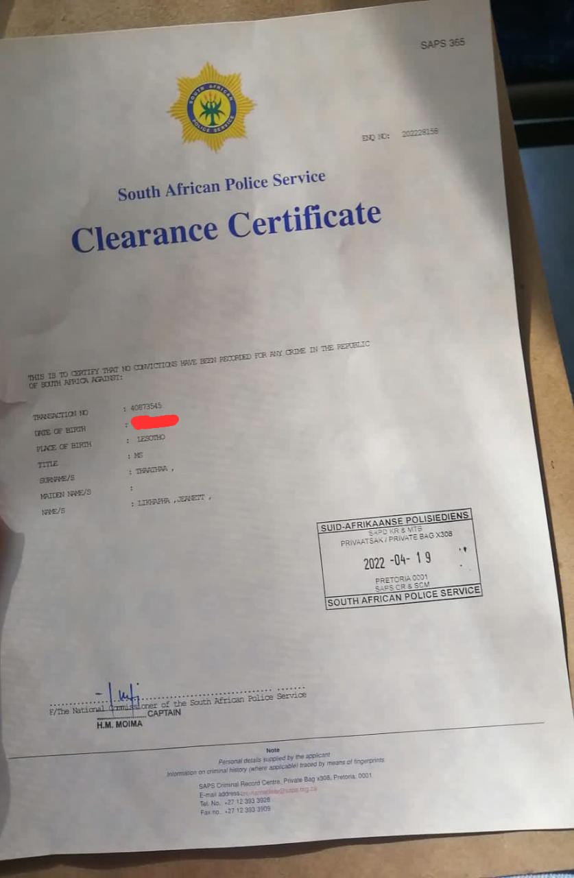 South African Police Clearance Certificate Nelmitravel, 58 OFF