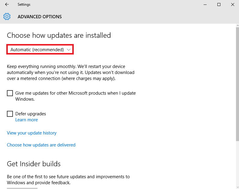 Windows 10 Choose How Updates are Installed GROK Knowledge Base