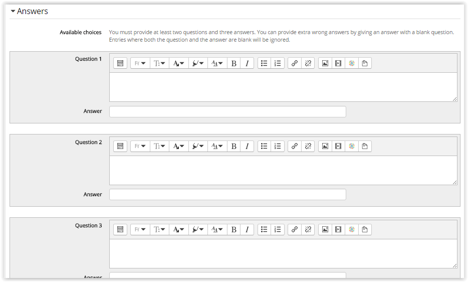 Moodle Activities & Resources Quiz Question Types Calculated GROK