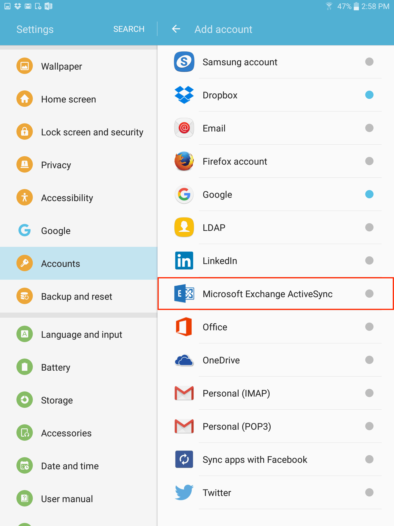 LSUMail Set Up Device Android GROK Knowledge Base