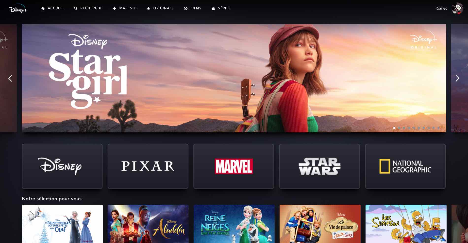 DisneyPlusinterfaceFrance