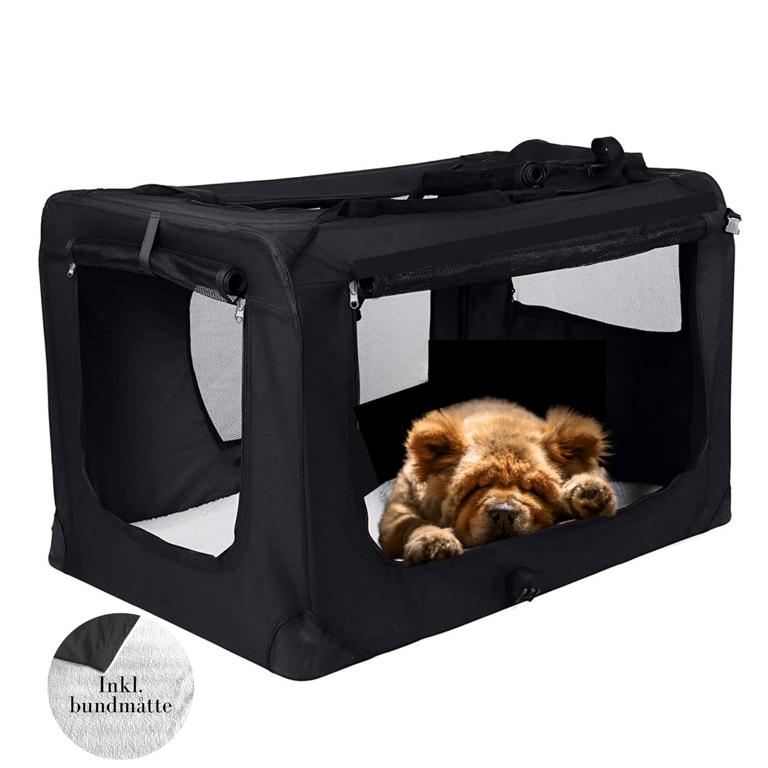 Hunde transportbur foldbar kraftig stof XXL GroomIT