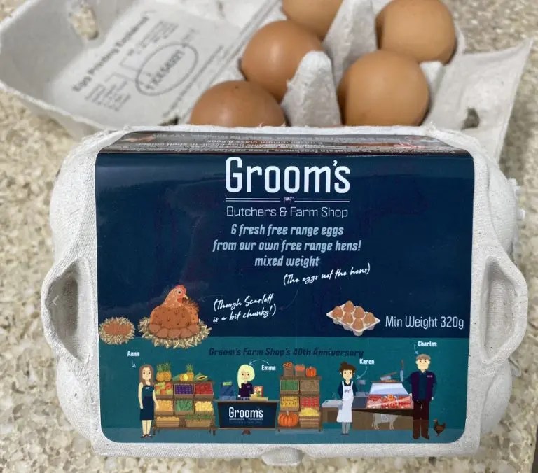 Eggs 1/2 Dozen Grooms Farm Shop
