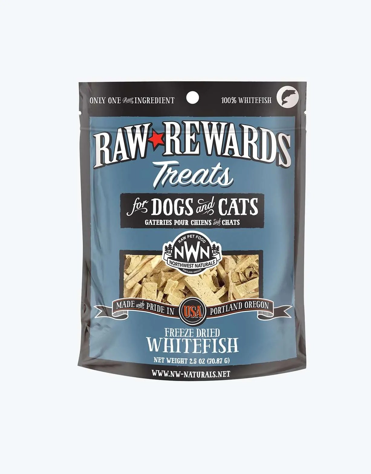 Northwest Naturals Raw Rewards FreezeDried Whitefish Dog & Cat Treats