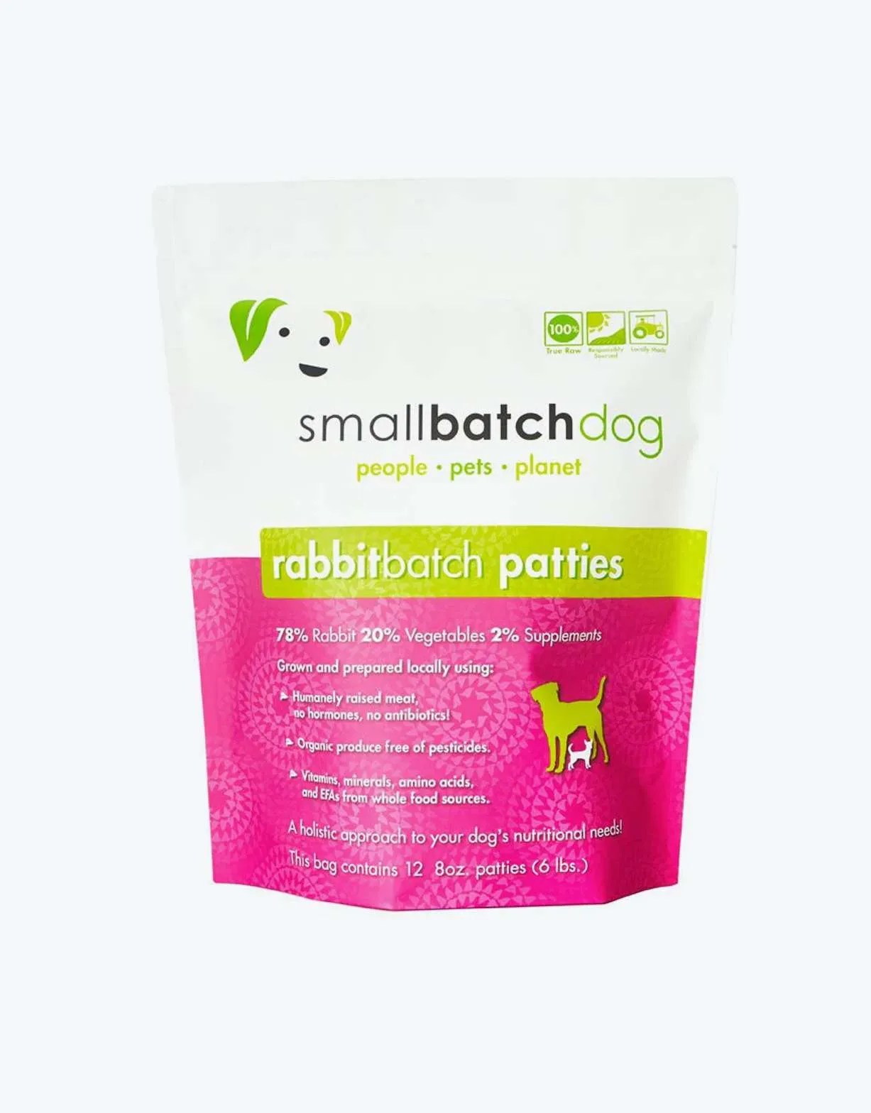 SmallBatch Frozen Raw Dog Food Rabbit Patties — Groomswell